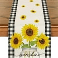 thumbnail image 5 of Cinvoph Christmas Table Runner Plaid Flower Table Runners Xmas Seasonal Holiday Table Decorations for Dinning Home Party Decor 13"x72", 5 of 6