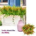 thumbnail image 5 of ZOELNIC Artificial Flowers for Outdoors, 6 Bundles Artificial Outdoor Plants UV Resistant Fake Plastic Flowers for Hanging Planter, Window Box Pot, Sunset Red, 5 of 6