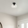 thumbnail image 2 of DESIGNERS FOUNTAIN Semi Flush Mount Ceiling Light, 8.75 Inch Clear Glass Lighting Fixture for Kitchen, Bedroom, Bathroom, and Hallway, Matte Black, D335M-SF-MB, 2 of 8