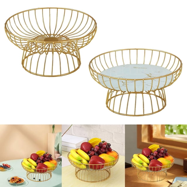 Cestas de frutas de hierro metal perfecl Soporte para pasteles Contenedor 25cm