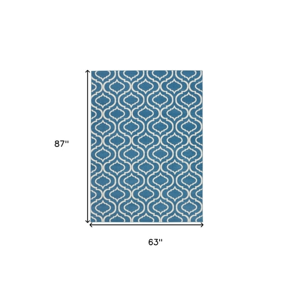 5' x 7' Gray Moroccan Power Loom Area Rug