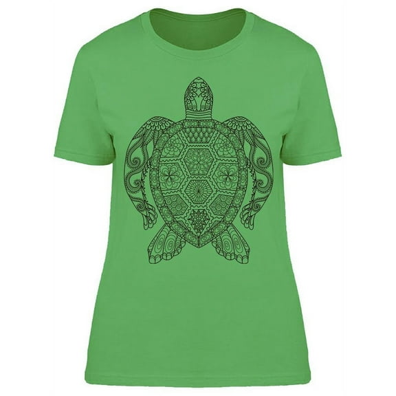 Drawing Turtle Art Graphic T-Shirt Women -Image by Shutterstock, Female Medium