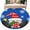 Bright Red Blue, variant on Round Rugs 3Ft, Red Gnomes Christmas Round Area Rug Washable Indoor Throw Carpet, Snowflake Xmas Balls Small Non Slip Circle Rug for Bedroom Living Room Home Decor Aesthetic