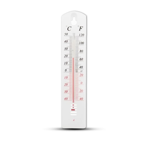 Riwesomey Termómetro montado en la pared de la escuela de la oficina Sala de estar Dormitorio Unidades duales ℃ ℉ Medidor de temperatura Instrumento Accesorios para bloques patrón Riwesomey TO010427-01