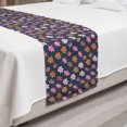 thumbnail image 2 of Autumn Bed Runner, Colorful Oak Leaf Acorns Silhouettes Fall Season Warm Illustration, Decorative Accent Bedding Scarf for Hotels Homes and Guestrooms, King, Grey Pink and Pale Orange, by Ambesonne, 2 of 2