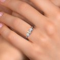 thumbnail image 4 of Gem Stone King 925 Sterling Silver Peach Morganite and White Zirconia Engagement Ring for Women | 0.90 Cttw | Round 5MM | Gemstone October Birthstone | Size 6, 4 of 6