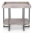 thumbnail image 2 of Furniture of America Humere Wood 1-Shelf End Table in Antique Gray (Set of 2), 2 of 8
