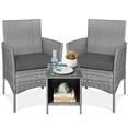 thumbnail image 1 of Juego de bistró de mimbre para exterior Gray de Best Choice Products, 1 of 7