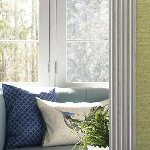 RoomMates Etched Glass Peel & Stick Privacy Window Film