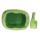 thumbnail image 1 of Greeniant Pet Litter Tray Durable Sand Box Container Toilet Litter Box Cat Splashproof Perchas para gatos Verde, 1 of 6