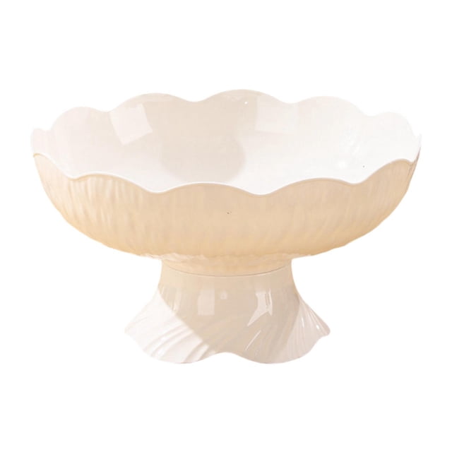 Frutero con pedestal, bandeja para frutas, decoración del hogar, decoración moderna de escritorio, multiusos Blanco