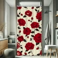 thumbnail image 2 of RKSupls Romantic Rose Design Shower Curtain, Valentine's Day Waterproof Shower Curtain with Hooks for Home Bathtub Bathroom Decor Washable Fabric Curtains,90x180cm, 2 of 6