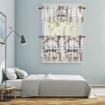 thumbnail image 5 of Home Sweet Kitchen Curtains Sets for Windows 24 Inch Length, Wreath Botanical Farmhouse Plants Gradient Brown Rod Pocket Window Treatments Tier Curtains and Valances Set for Bedroom/Bathroom, 5 of 8