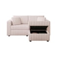 thumbnail image 4 of Pink Modular With Hydraulic Lift. 75.6" Stylish Seating Option. Quality Build. Solid Wood Frame, High-resilience Sponge Filler. Detachable Cushions. Multi-functional Storage. Contemporary Furniture, 4 of 5