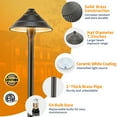 thumbnail image 2 of Gardenreet Brass Low Voltage Pathway Lights, 12V Outdoor LED Landscape Path Lights(Umbrella) for Walkway Driveway Garden Yard Without G4 Bulb(4 Pack), 2 of 7