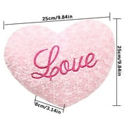 Vikakiooze Fluffy Heart Shaped Throw Pillow, Love Heart Pillow Couple Cushion Pillow Heart-Shaped Pillow Love Pillow Valentines Day Decorative Gift