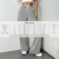 thumbnail image 5 of Women's Casual Wide Leg Pants with Drawstring Elastic Waist - Lightweight Loose Trousers for Daily Wear, 5 of 6