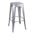 thumbnail image 3 of GIA Design Group 30 Inch Bar Height Backless Metal Stools, Silver, Set of 4, 3 of 9