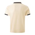 thumbnail image 5 of EHTMSAK Men's Polo Shirts Short Sleeve Henley Lapel Collar Shirts with Pocket Button Up Summer Golf T Shirts Business Fashion Big and Tall Casual Tops Khaki L, 5 of 7