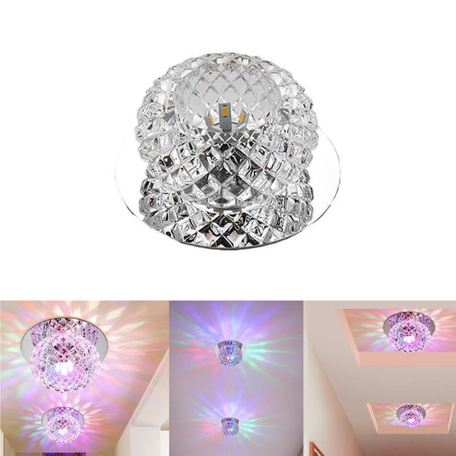 Bewildely Luz LED de cristal Pasillo Pasillo Luz 5W Lámpara de techo Lámpara colgante Focos empotrados Iluminación y accesorios Numero 3 Bewildely HA024257-03