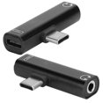 thumbnail image 1 of 2Pcs 2 in 1 Type C Adapter, Type C to 3.5mm Assist Audio Cable, Wire Charger Headset Distributor Adapter, 1 of 7