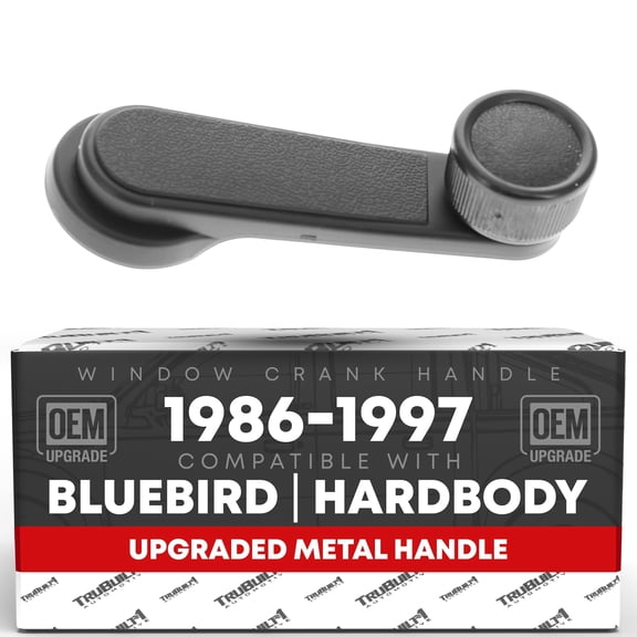 T1A Window Crank Handle Upgraded Metal, Driver/Passenger Side - Compatible with 1986-1997 Nissan Bluebird, 86-97 Nissan Hardbody - Black - OEM 80760-01G20, 8076051S00