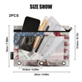 thumbnail image 4 of 2 Pack Flip Folders with Clear PVC Window Binder Pouches 3-Ring Binder Organizer for Office & Home Red White and Blue Rooster, 4 of 6