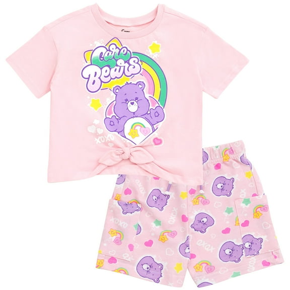Care Bears Best Friend Bear T-Shirt and French Terry Shorts Outfit Set Toddler to Big Kid