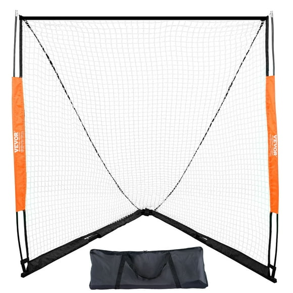 VEVOR Lacrosse Goal, 6' x 6' Lacrosse Net, Portable Lacrosse Goal with Carry Bag, Fiberglass Rod Backyard Lacrosse Training Equipment