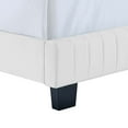 thumbnail image 3 of Modway Celine Channel Tufted Performance Velvet Twin Bed in White, 3 of 7
