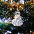 thumbnail image 3 of 1PC Mini Macrame Wall Hanging Boho Christmas Ornaments Handmade Christmas Tree Wall Hanging Xmas Macrame Ornaments Woven Decor for Xmas Birthday Wedding Party Living Room Dorm Nursery Room, 3 of 7