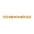 thumbnail image 3 of 1/10 Carat (ctw) 14K Yellow Gold Diamond Ladies Swirl Stackable Anniversary Ring (Ring Size 10.25) (I1-I2 Clarity), 3 of 7