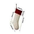 thumbnail image 2 of JWshufel Christmas Decorations Christmas Garland Knitted Wool Tassel Socks Hanging Gift Bag Long Lasting Craft for Tree Mantel Fireplace Cozy Holiday Decor Cheerful Atmosphere 4.7in Red, 2 of 4