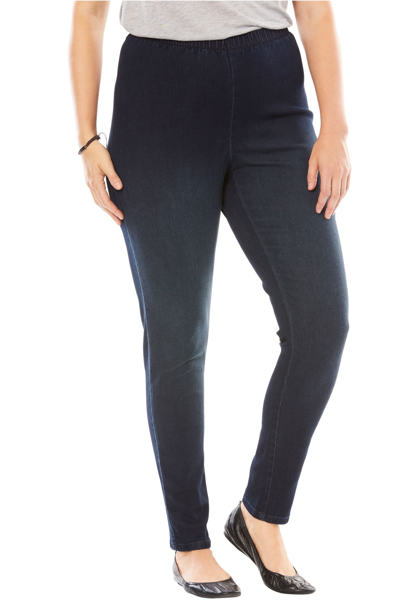walmart plus size denim jeggings