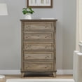 thumbnail image 3 of Commode à 5 Tiroirs pour Chambre, Commode avec Poignées en Métal, Meuble Télé, Organisateurs et Rangement pour Garde-Robe, Commode Haute Vintage pour Chambre, Salon, Entrée et Garde-Robe, 3 of 7
