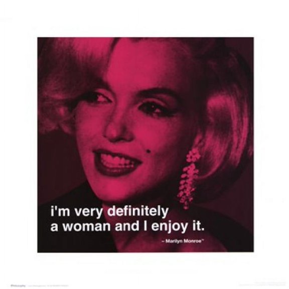 Marilyn Monroe - Definitely a Woman Quote Poster (16 x 16)