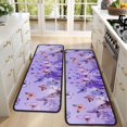thumbnail image 4 of Kitchen Rugs Sets Of 2,Purple Butterfly Flower Pattern Anti Fatigue Kitchen Mat Rugs Non Slip Washable,Decorative Kitchen Floor Mats for Kitchen,Sink,Laundry,17"x47"+17"x47", 4 of 5
