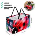 thumbnail image 2 of Seven Starred Ladybird Reusable Foldable Large Capacity Oxford Cloth Storage Basket Easter Picnic Basket, 2 of 7