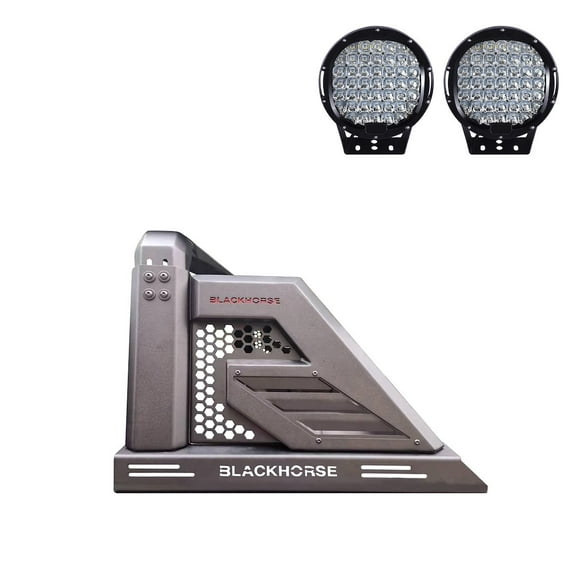 Black Horse Off Road Armour II Roll Bar Kit Black Compatible with 2005-2023 Toyota Tacoma-AR2-03B-PL69B