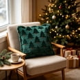 thumbnail image 6 of HJuyYuah Christmas Pillow Covers, 18x18 in Christmas Tree Decorative Pillow Cases with Zipper, Cozy Decor Covers for Living Room ,Couch, Sofa, Bed (Green-A), 6 of 8