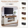 thumbnail image 7 of KeyWhat TV Stand for TVs Up to 80", Modern Entertainment Center with Storage Cabinet & Open Shelves, Cable Management for Living Room, Antique White, 7 of 7