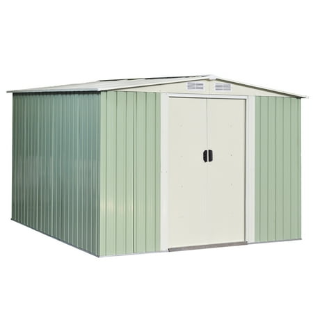 costway 8.5x8.5ft outdoor garden storage shed tool house