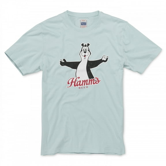Hamm's Beer Bear Men's Light Blue T-Shirt-Large