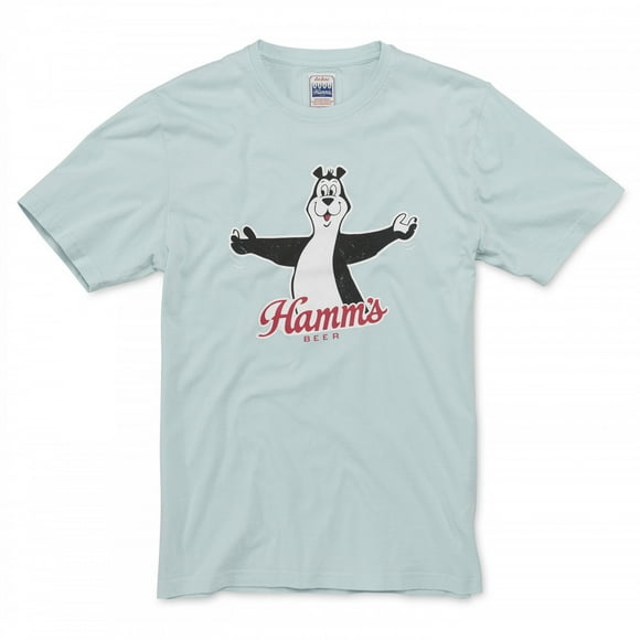 Hamm's Beer Bear Men's Light Blue T-Shirt-Small