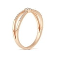 thumbnail image 3 of ANGARA Natural Diamond Cluster Split Shank Promise Ring in 14K Rose Gold for Women (Size-1.6mm| Color-H| Clarity-SI2) | April Birthstone, Anniversary, Jewelry Gift for Women | Natural Diamond Ring, 3 of 10