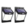 thumbnail image 1 of Irfora 140LED Luz de pared con energía solar PIR Luces con sensor de movimiento Lámpara de jardín impermeable al aire libre Luz de noche 3 modos de luz para jardín Patio Patio Valla Paisaje Patio Irfora traje de lámpara solar, 1 of 5