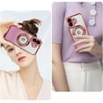 thumbnail image 3 of Compatible with iPhone 17 Magnetic Glitter Case Compatible with Magsafe Luxury Bling Rhinestone Case with Logo View Plating Sparkle Diamond Camera Lens Protection for Women Girls, 3 of 6