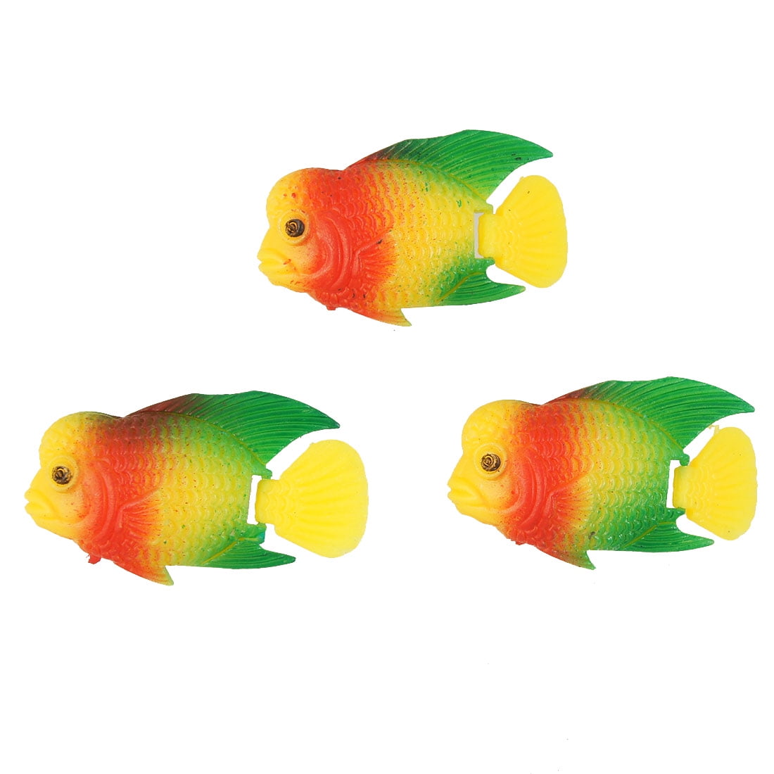 Aquarium Ornament 3 Pcs Colorful Plastic Floating Fish
