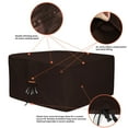 Seamander Waterproof Fire Pit Cover,Square,50"L*50"W*24"H,Brown