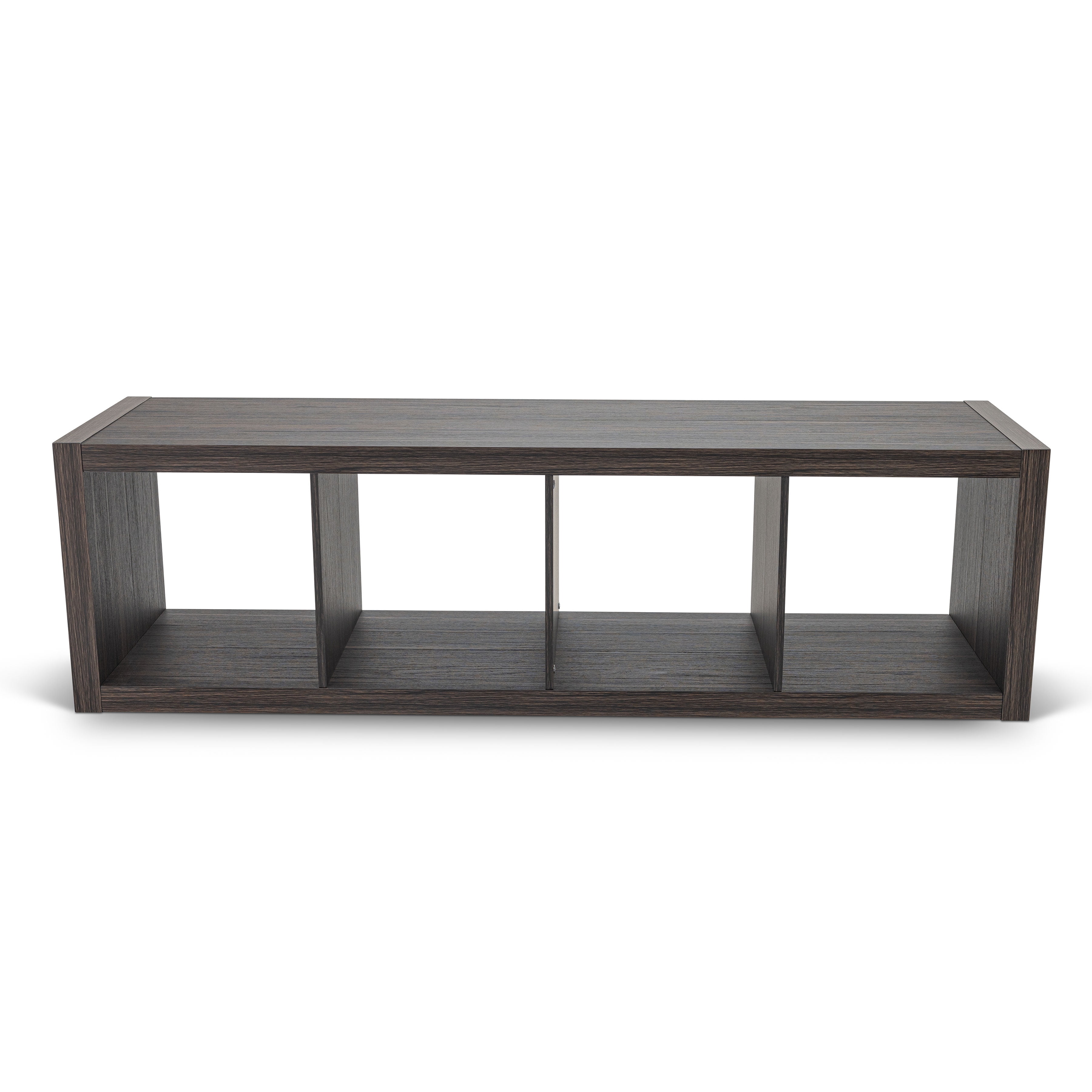 Better Homes & Gardens 4 Cube Vertical Storage Organizer, Tobacco Oak